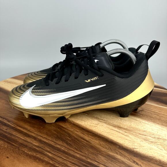 Nike Vapor Speed 3 Men's Size 8 Black Gold Football Cleats FB3303-003 NEW - Picture 3 of 7